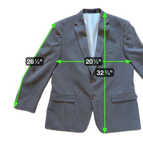 Lauren Ralph Lauren Taupe Olive Microfiber Sport Coat Blazer 44R Classic Fit - Picture 9 of 9